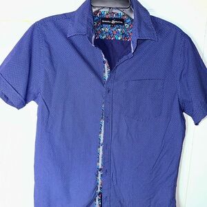 Beverly Hills Polo Club Blue Casual Button Down Shirt